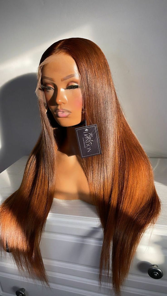 Éclat Auburn Silk Luxe Wig ||13X6 HD lace wig|| 200 Density